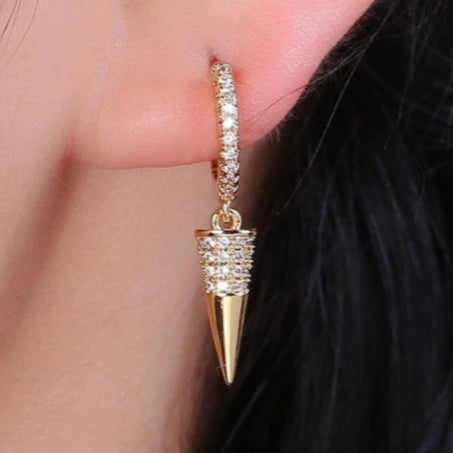 Spiked Huggie Earrings