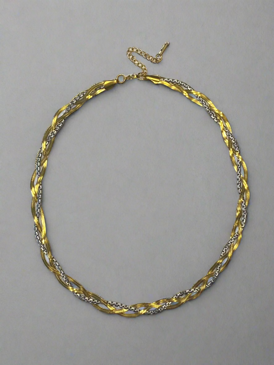 Braided Chevron Necklace